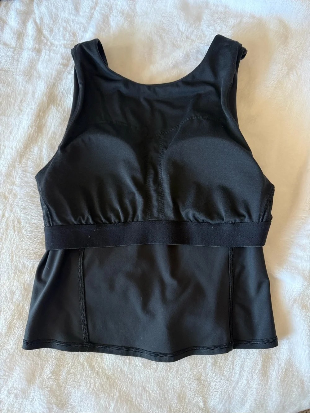 Lululemon black athletic cropped tank top | 4 / XS-S